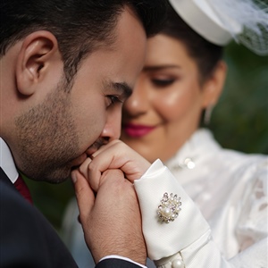 نمونه ژست عکاسی عقد عروس و داماد